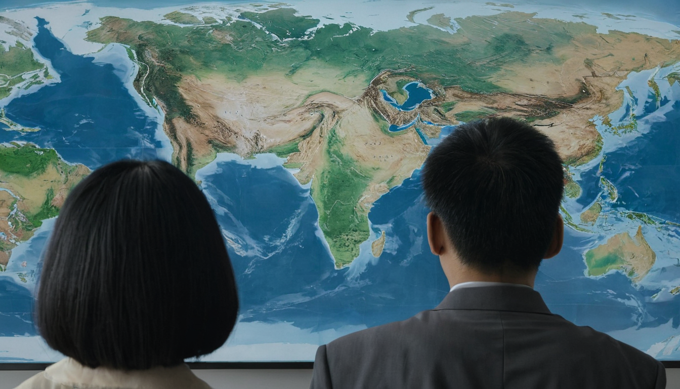 Map showing AI collaboration between China and the U.S.