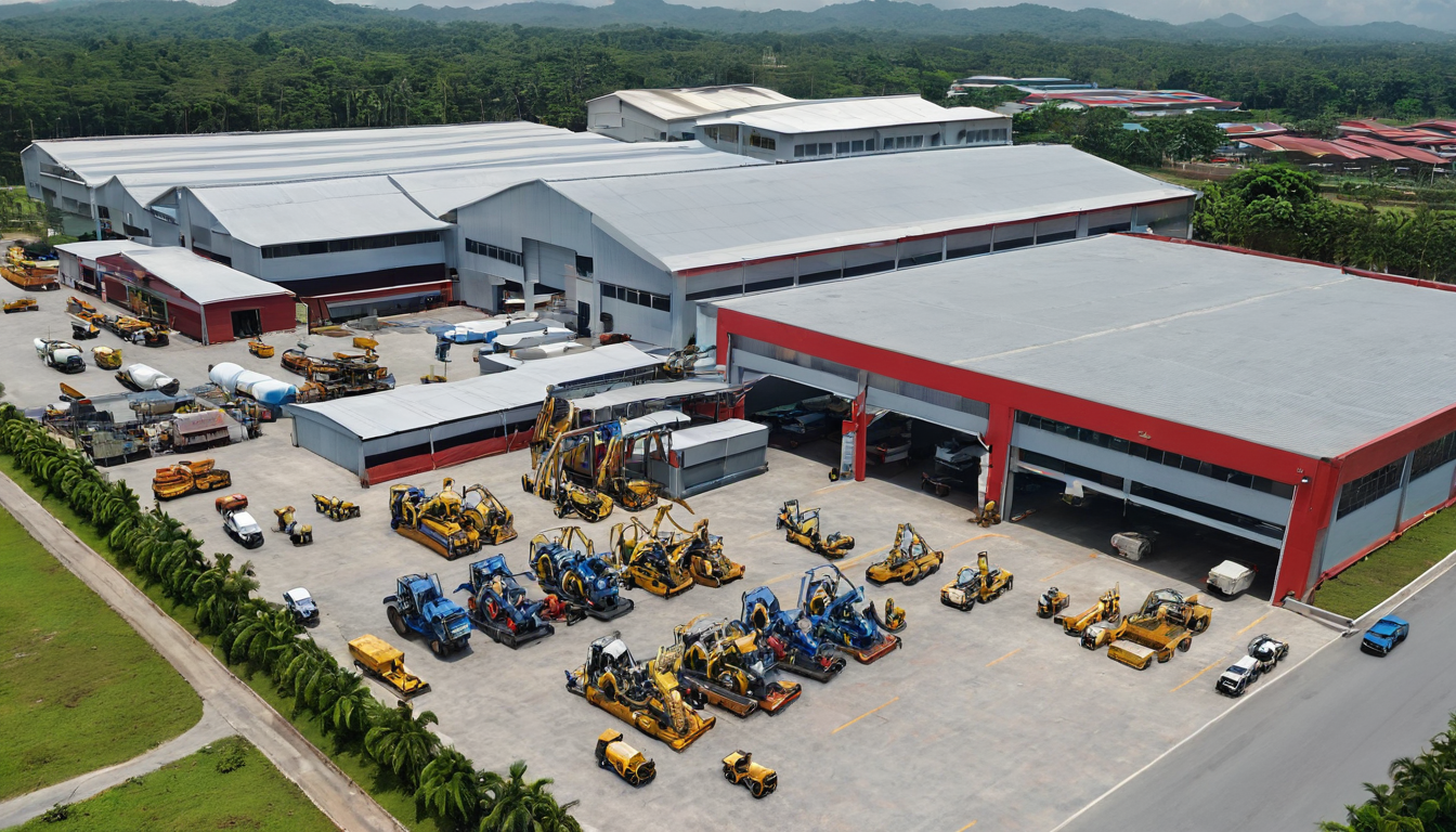 Industrial Real Estate Hub showcasing renewable energy integration and efficient logistics operations.