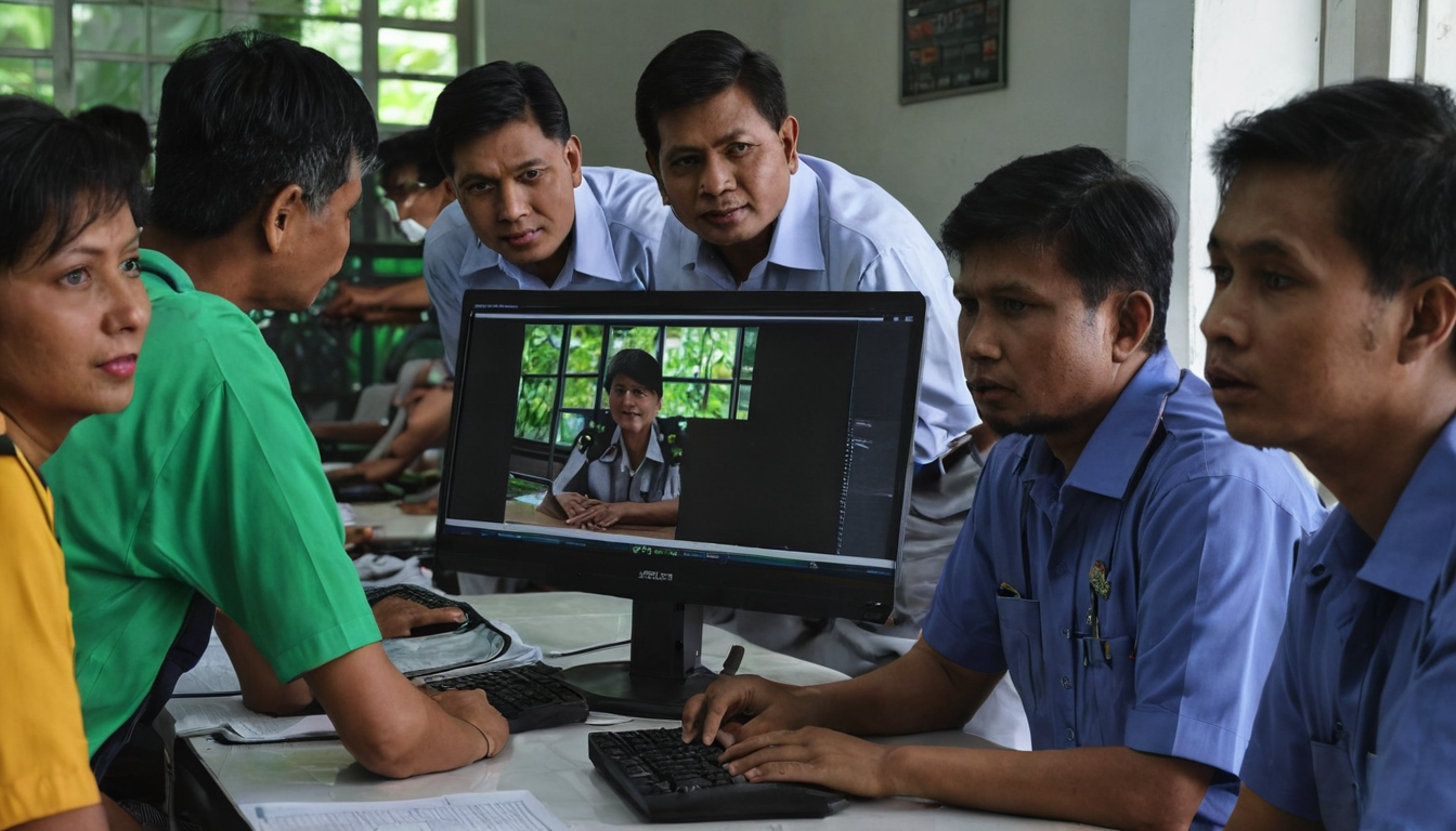 Malaysian professionals working together on AI initiatives
