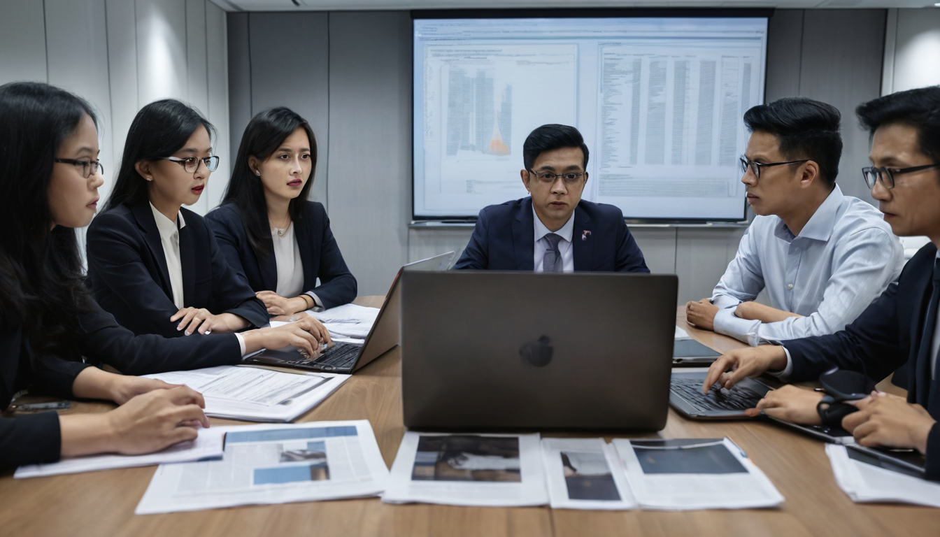 Professionals collaborating on cybersecurity strategies