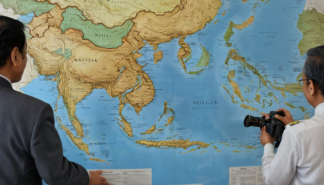 Map showing strategic economic ties between Malaysia and Iran