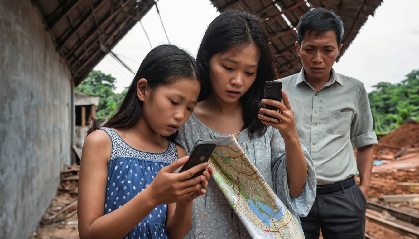 Parent using GPS tracking device for child safety