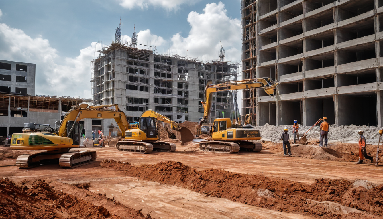 Construction site for a new hospital project