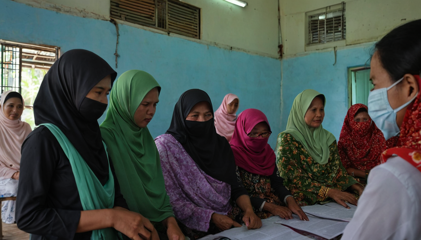 Workers reviewing Belanjawan 2027 proposals during a committee session
