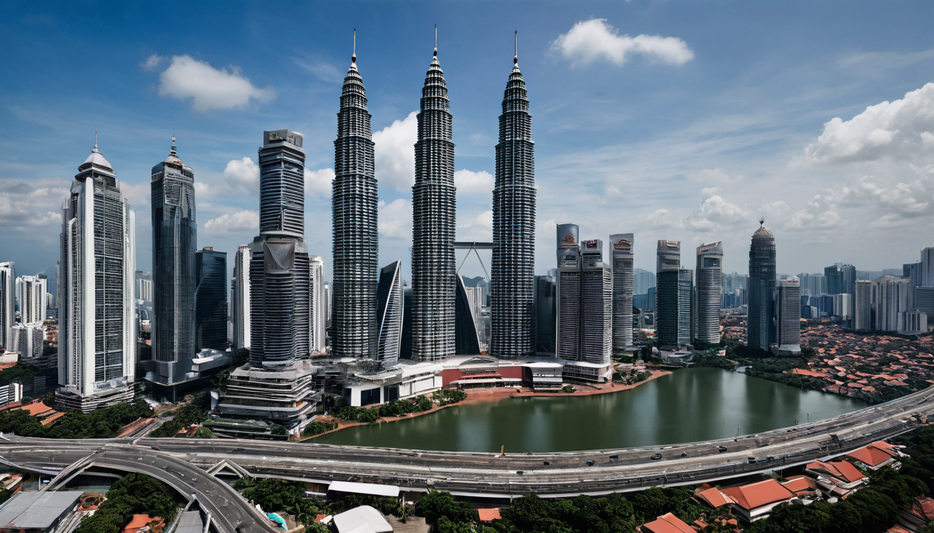 Cityscape symbolizing economic growth and digital innovation