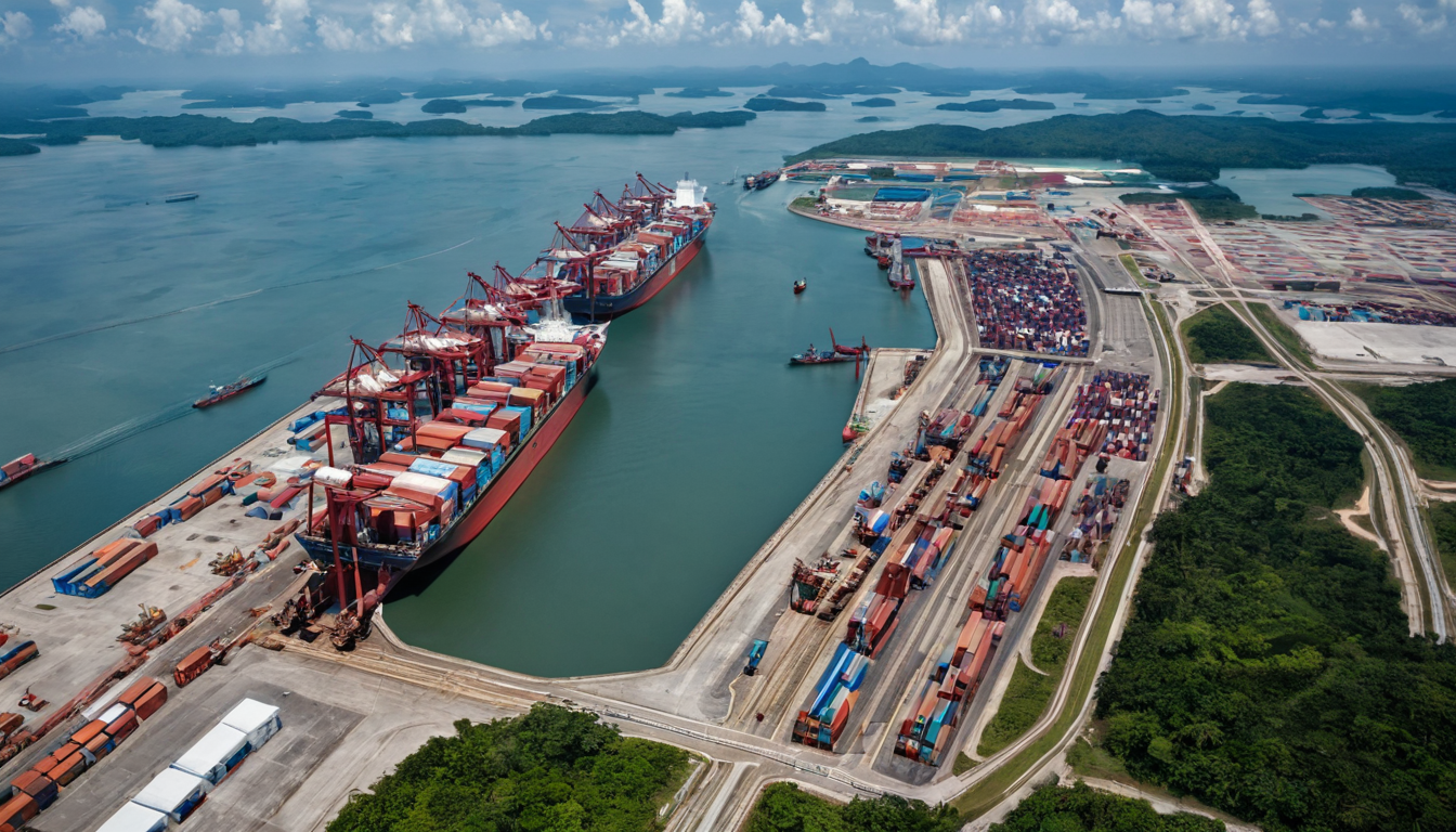Modern port linking Malaysia and Thailand