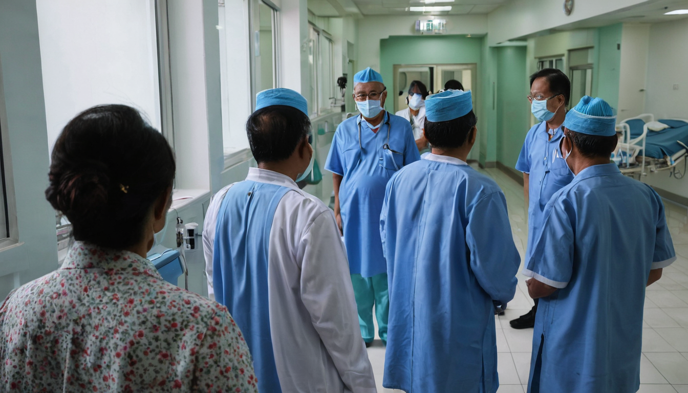 Modern hospital dashboard showing real-time data analytics and tele-consultations