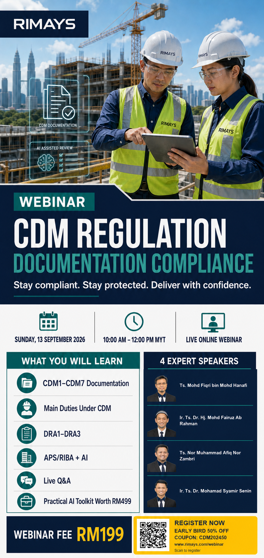 CDM Regulation Documentation Compliance webinar poster